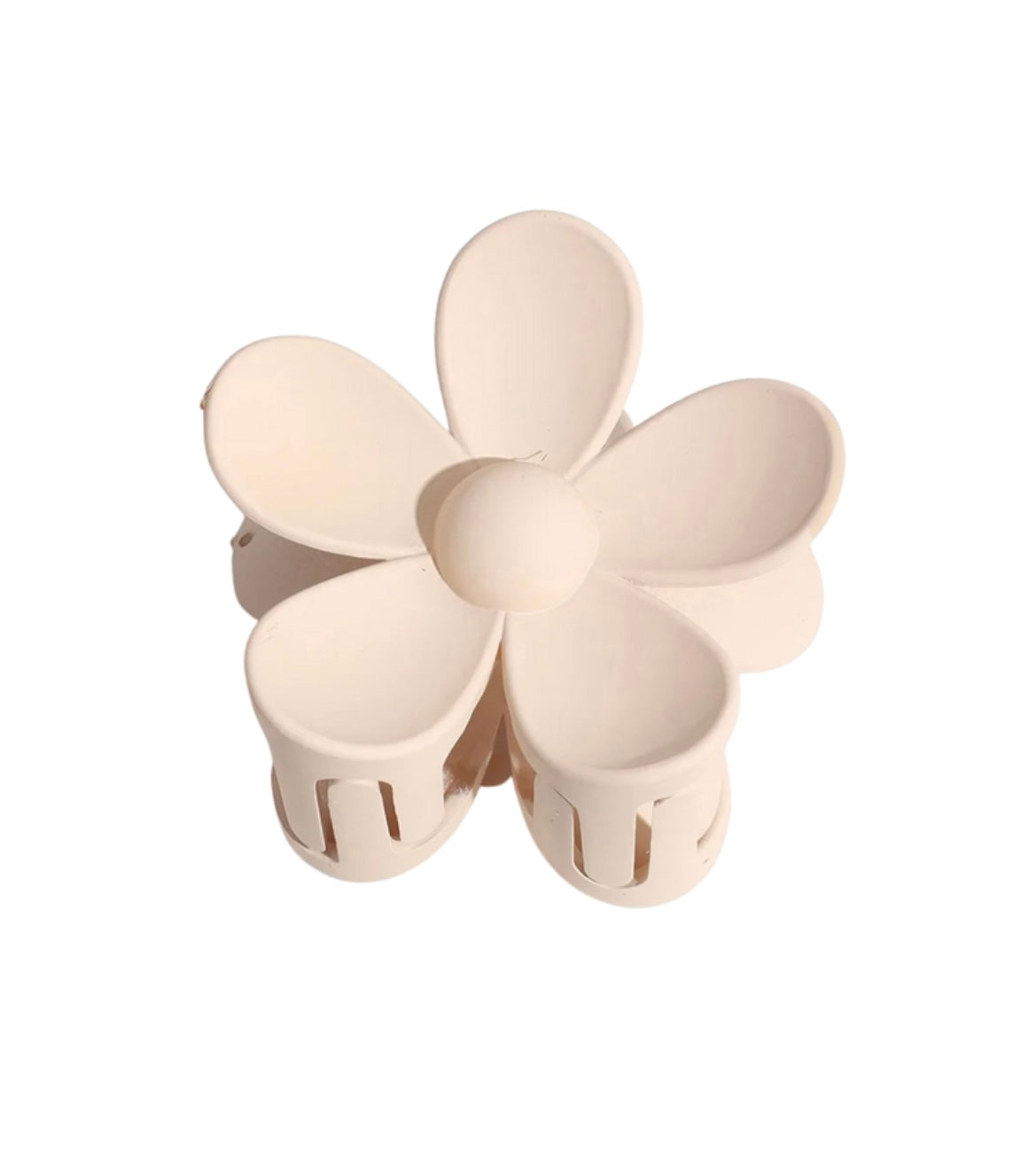 Flower Clip - Matte Off White